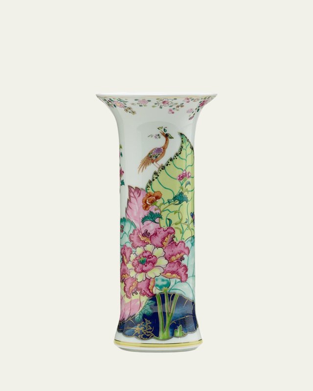 Tobacco Leaf 9" Trumpet Vase